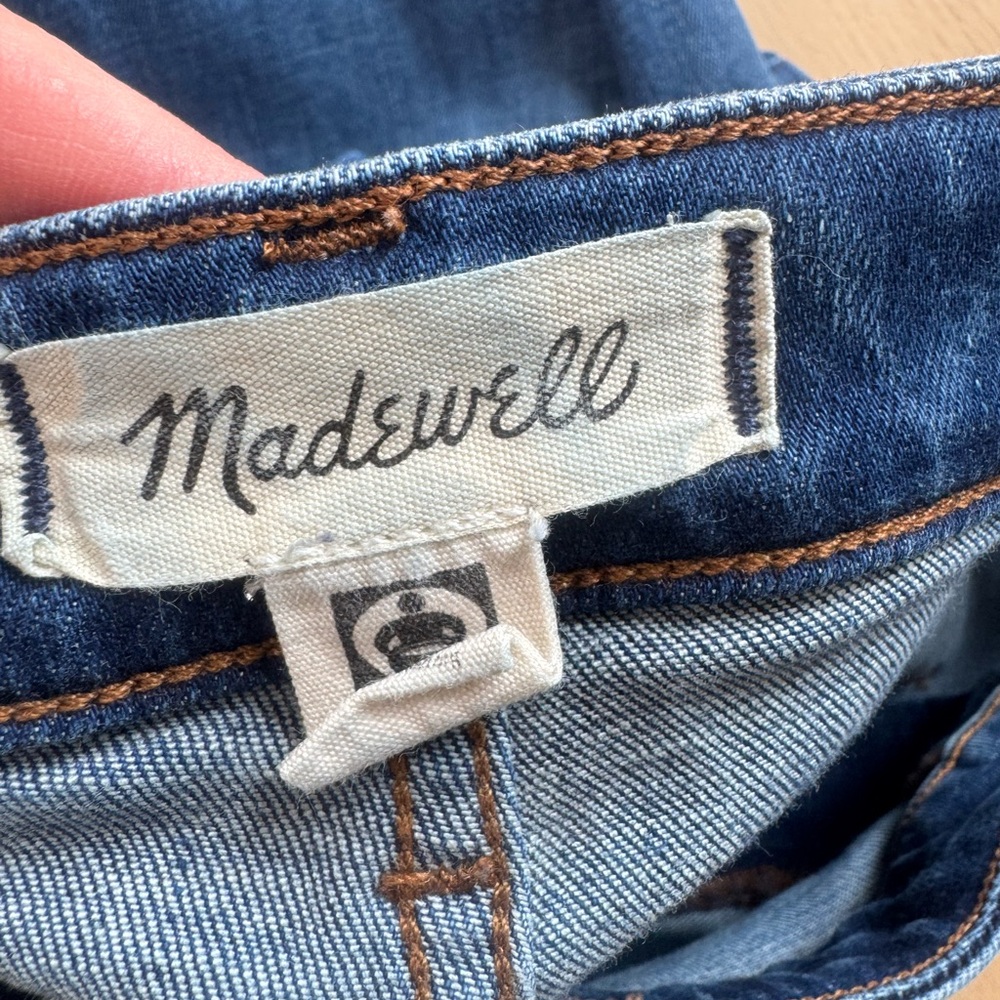 Madewell Curvy Emmett Wide-Leg Patch Pocket Jeans High Rise Size 27 Petite - Picture 8 of 9